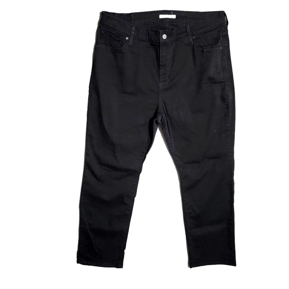 Levi's 724 High Rise Size 18W Straight Fit Black Jeans